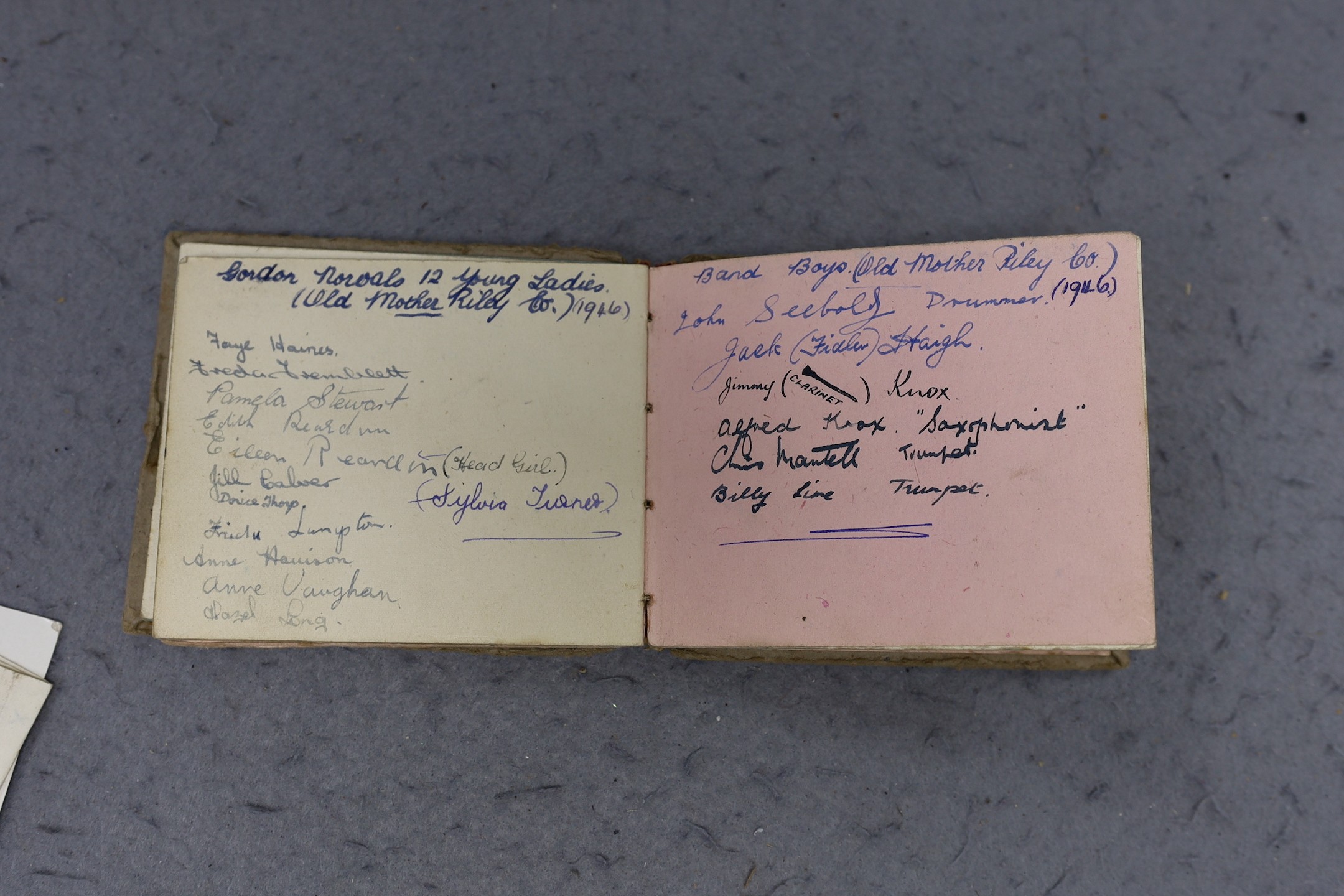 Football related: Autograph album of Wembley Lions Speedway stars and other signatures, circa 1946
